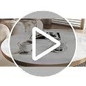 Silver Stainless Steel Coaster Set with Holder - 6 Modern Round Drink Coasters with Non-Slip EVA Base