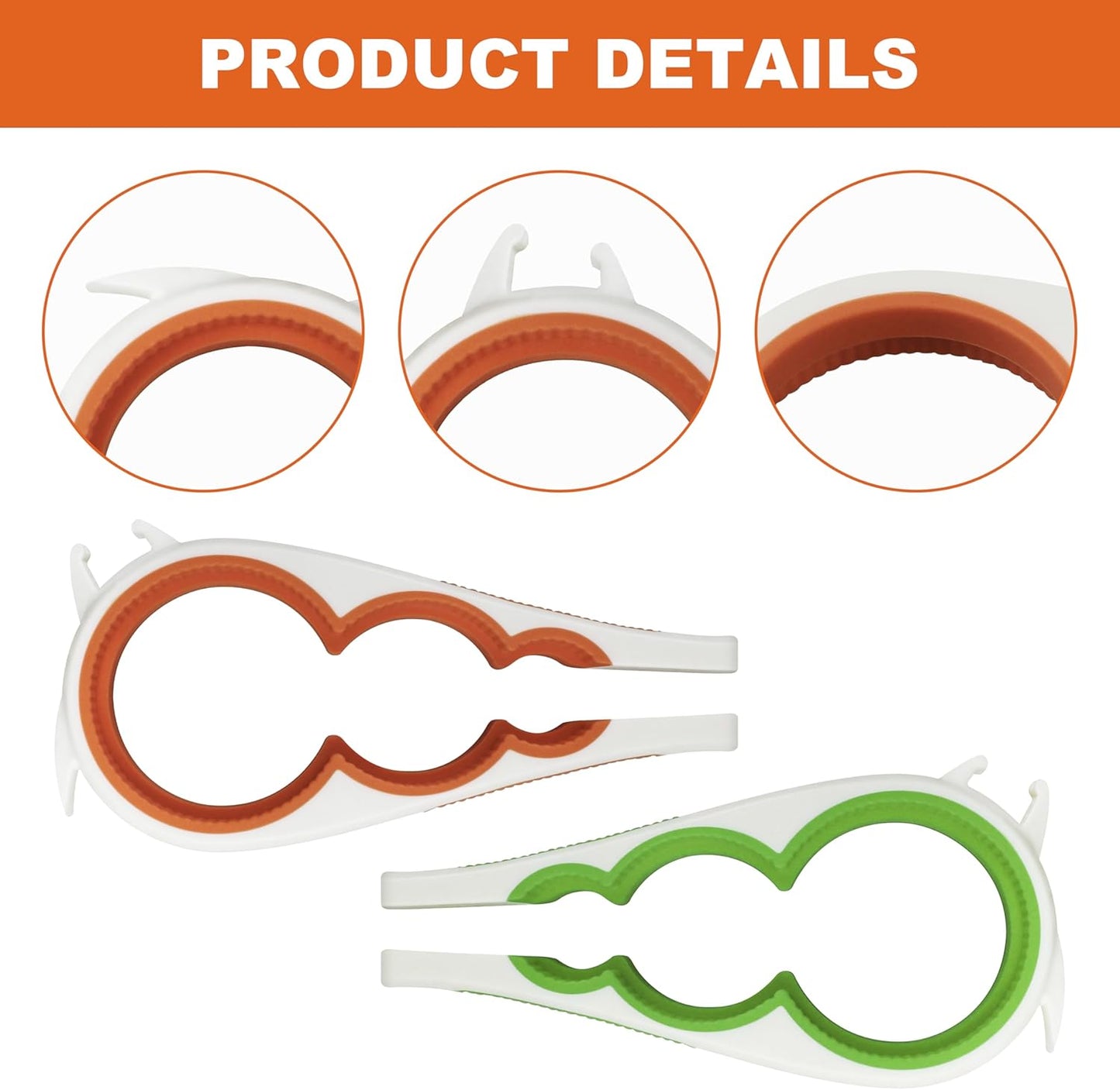 Skiennix Jar Opener & Can Opener - 5-in-1 Tool for Weak Hands, Ideal for Seniors with Arthritis