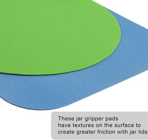 LUTER Multi-Function Silicone Jar Opener - Ideal for Seniors with Arthritis | 4-Piece Set in Light Blue & Green
