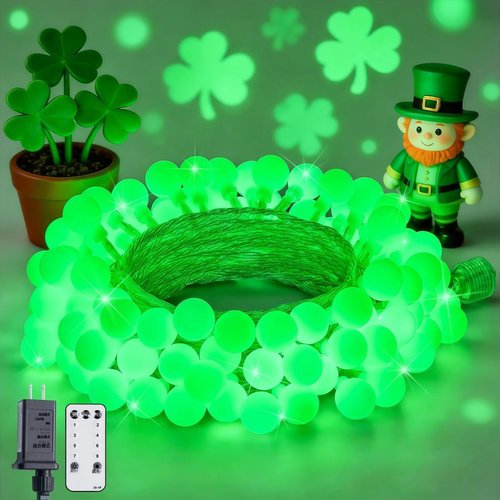 JMEXSUSS 100 LED Globe String Lights - 33ft Indoor/Outdoor Decorative Lighting for Parties & Holidays