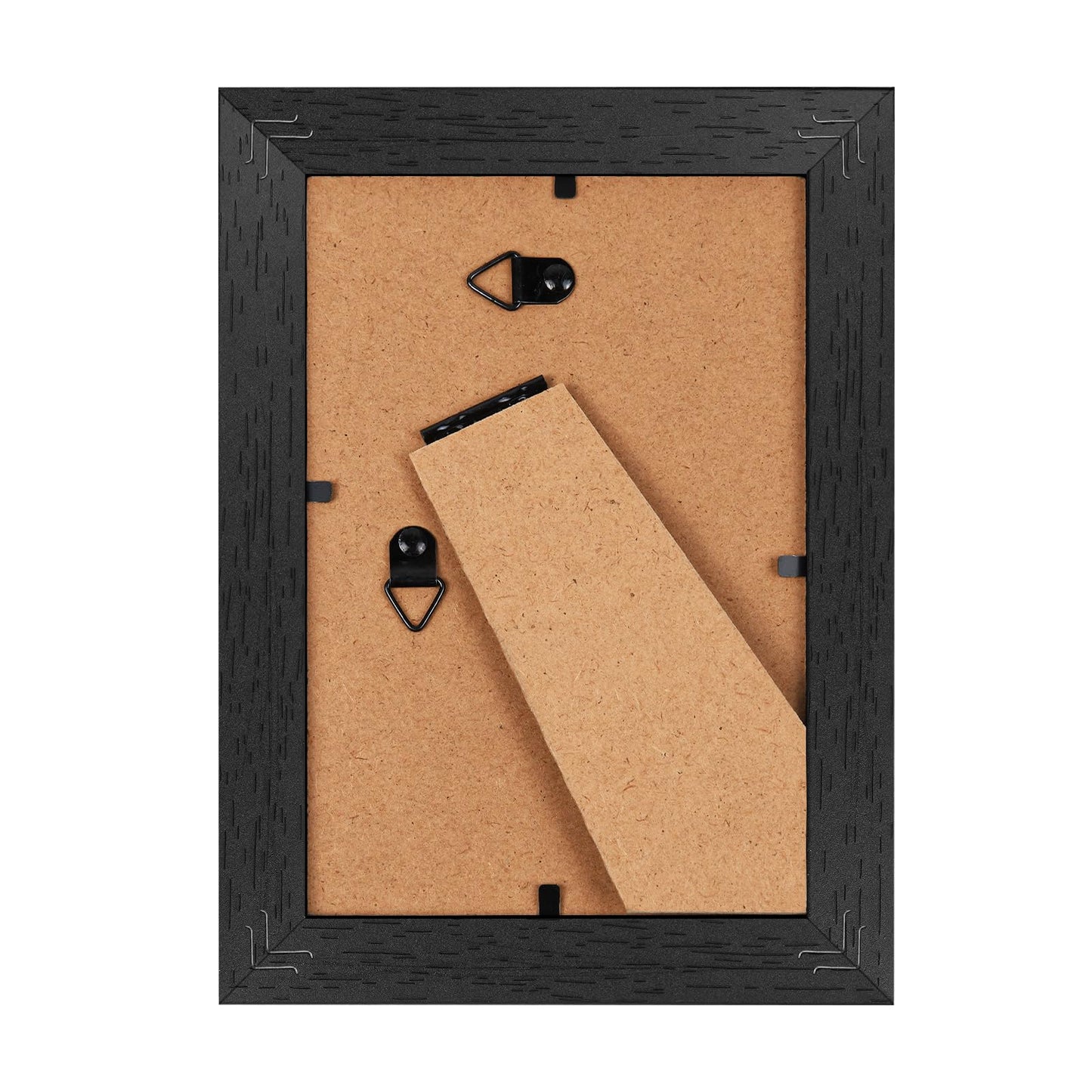 Veelot 8x10 Picture Frame Set of 6 with Shatter-Resistant HD Plexiglass - Use as 5x7 Frame with Mat or Display 8x10 Photo Without Mat - Thin Border Picture Frames for Tabletop Display Black