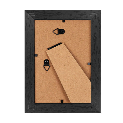 Veelot 8x10 Picture Frame Set of 6 with Shatter-Resistant HD Plexiglass - Use as 5x7 Frame with Mat or Display 8x10 Photo Without Mat - Thin Border Picture Frames for Tabletop Display Black