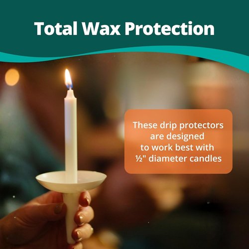 Concordia Supply Reusable Plastic Candle Holders - 50 Pcs. Ideal for Church Vigils & Christmas Eve