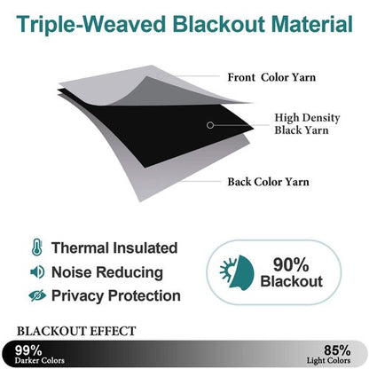 ChrisDowa Blackout Curtains 72 inches Long for Bedroom - 2 Panels Set Grommet Thermal Insulated Room Darkening Curtains for Living Room (Light Grey, 42 x 72 Inch)