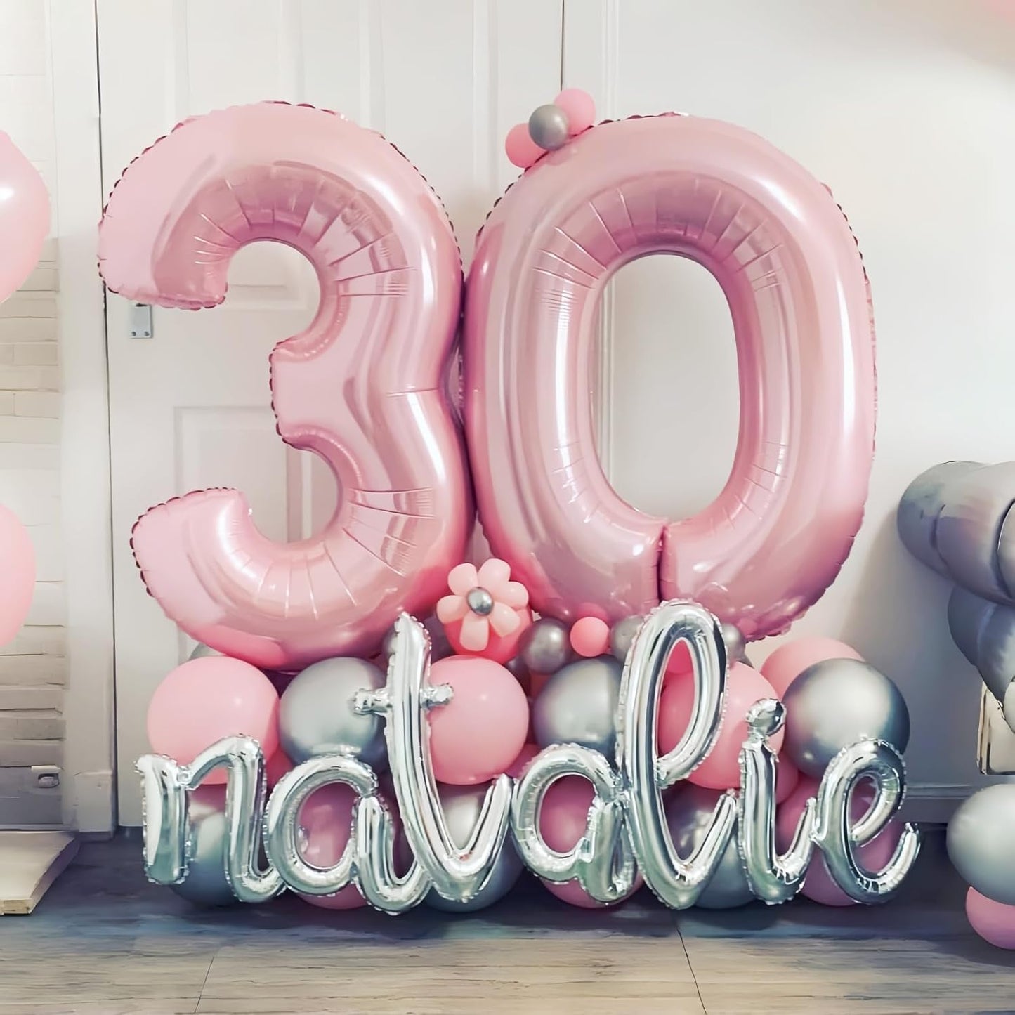 Pastel Pink Number 0 Balloon - Large Foil 40" Helium Balloon for Girls' Birthday & Graduation Celebrations