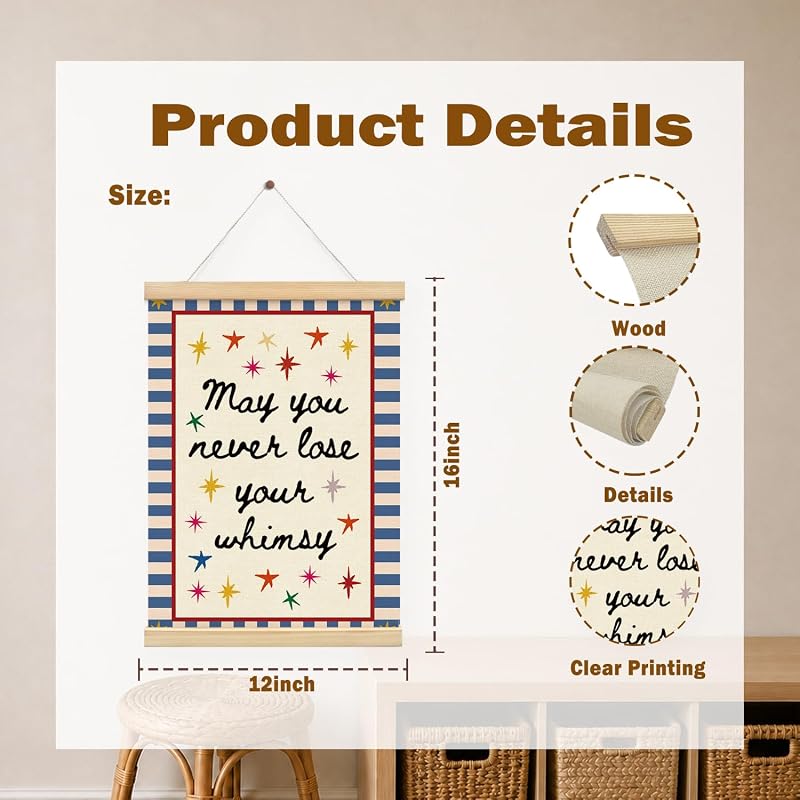 Never Lose Your Whimsy - Maximalist Kids Playroom Wall Art Poster Banner (Variation of THIS listing)