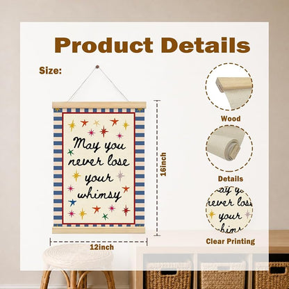 Never Lose Your Whimsy - Maximalist Kids Playroom Wall Art Poster Banner (Variation of THIS listing)