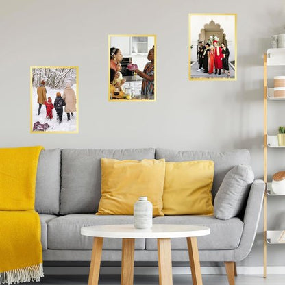 JCJMY 16x23 Gold Picture Frame - Versatile Horizontal & Vertical Wall Hanging for Photos & Posters