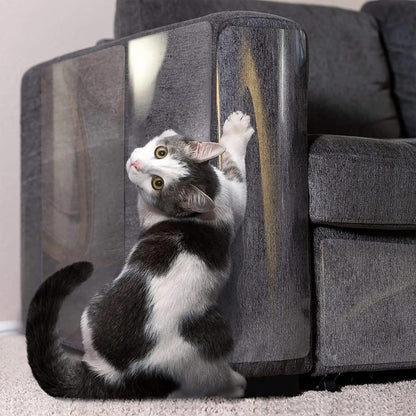 Skiennix Anti-Cat Scratch Furniture Protector - 12"x200" Single-Sided Sticky Tape for Sofas & Carpets