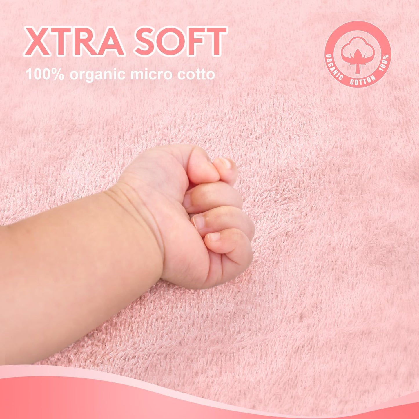 TBEZY Baby Hooded Towel - Ultra Soft Thick Cotton Bath Towel with Unique Bunny Design for Newborns