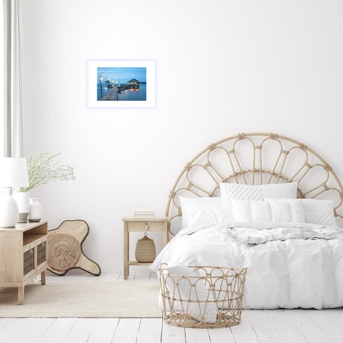 JCJMY 16.5x23.4 A2 Picture Frame White with 11.7x16.5 A3 Mat, Display Photo 11.7x16.5 with Mat or 16.5 x 23.4 Without Mat, Wall Hanging Large Frame with Plexiglass, White