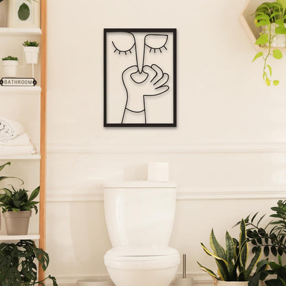 Xedatric Bathroom Wall Art - Funny Metal Decor for Restroom | Rust-Resistant, 13.8x10.2 Inch