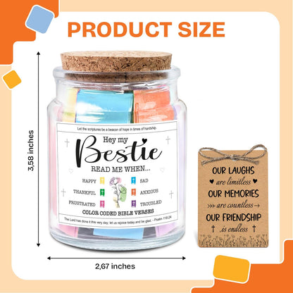 NewEleven Easter Gifts for Best Friends | Inspirational Birthday Present for Her or Him - Bible Verse Jar