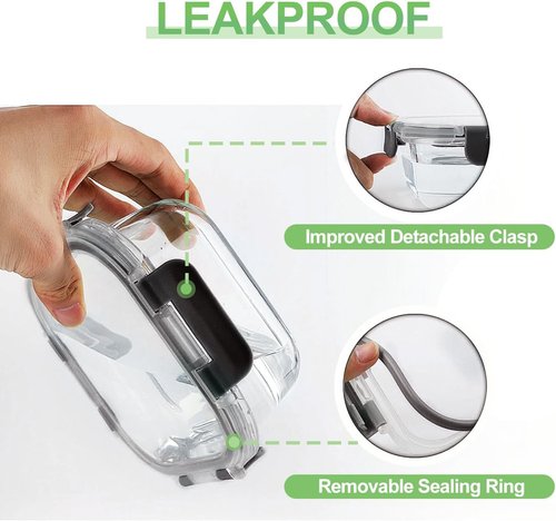HOMBERKING Glass Meal Prep Containers - 18-Piece Airtight Food Storage Set, BPA-Free & Leak Proof