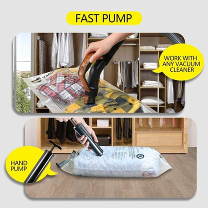 GONGSHI Vacuum Storage Bags - Space Saver Seal Bags for Clothing & Blankets | 5 Jumbo & 5 Large Sizes