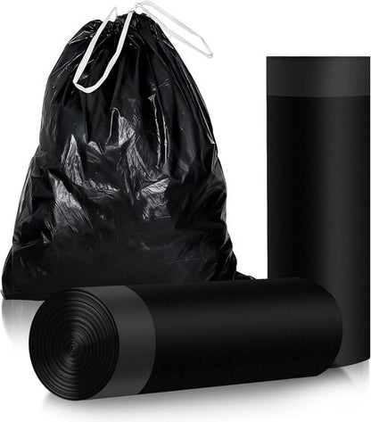 30 Gallon Heavy Duty Drawstring Trash Bags by [Brand Name] - Extra Thick, Tear & Leak Resistant | 30 Count, Black