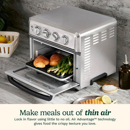 Cuisinart Air Fryer Toaster Oven - 8-in-1 Multi-Function, 1800W, Stainless Steel, 0.6 Cu Ft