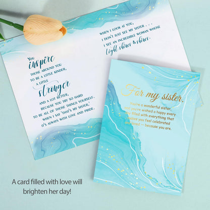 Sisters Gifts from Sister, Sister Christmas Gifts, Sister Birthday Gifts, Best Sister Ever Gift Basket with Tote Bag, Love You Sister Unique Gifts Ideas for Sister, Sister in Law