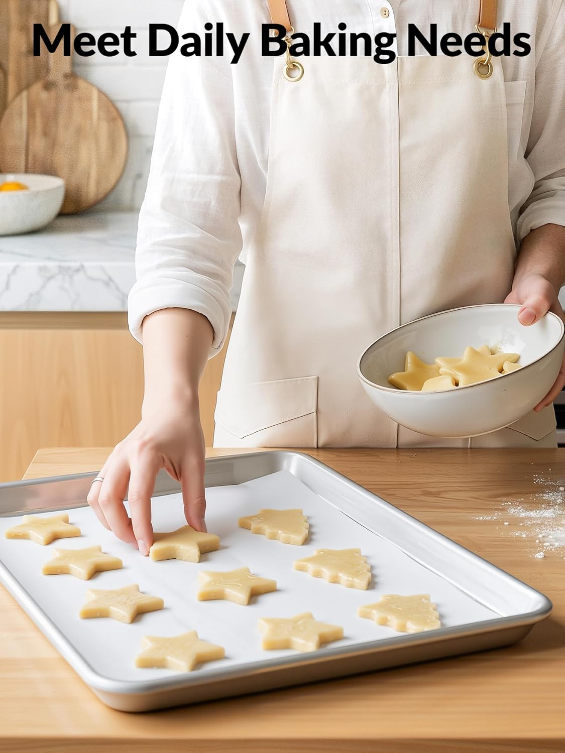 SMARTAKE Parchment Paper Baking Sheets - 200 Pcs Non-Stick Precut 16x24 Inches for Baking, Grilling & More
