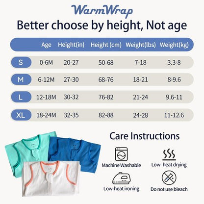 WarmWrap Baby Sleep Sack 18-24 Months 100% Cotton 0.5 Tog 2t Baby Wearable Blanket for Toddler, 3 Pack Breathable Soft Lightweight Sleep Sacks with 2-Way Zipper