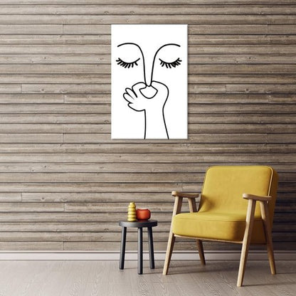 Funny Bathroom Wall Art - Humorous Black and White Poster for Guest Toilet | Unframed 12x18 Inch