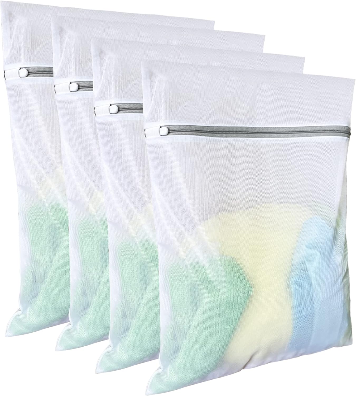 Skiennix Mesh Laundry Bags - 4 Pack Delicate Wash Bags for College & Dorm Storage | 16 x 20 Inches