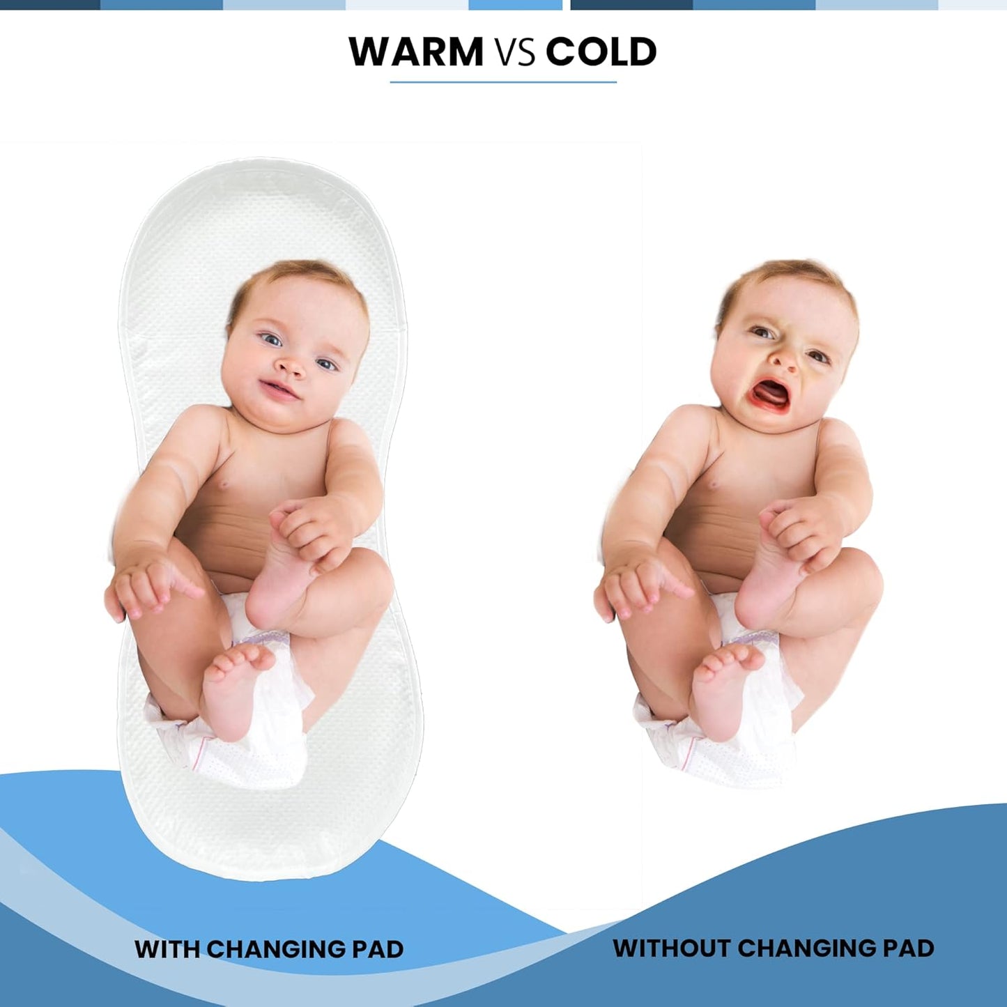 Skiennix Changing Pad Liner - Super Soft & Waterproof for Peanut Shaped Pads | 3 Pack