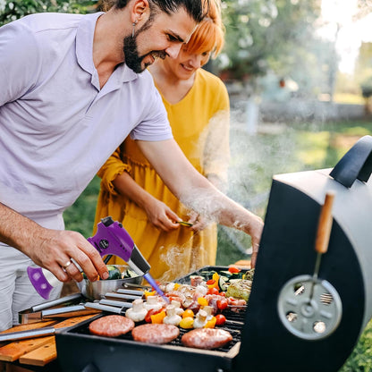 TBTEEK Butane Torch T901 - Adjustable Flame Kitchen Torch with Safety Lock for Cooking & BBQ | Purple