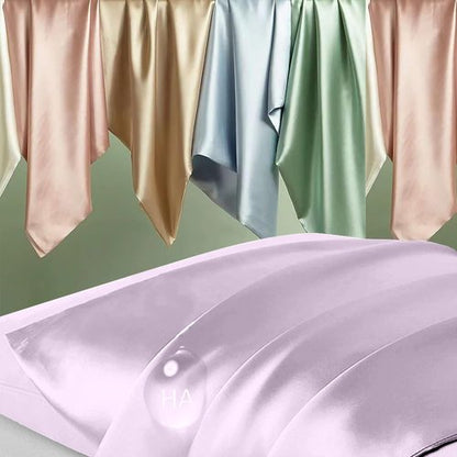 **Mulberry Silk Pillowcase - Anti-Acne Cooling Sleep Pillow Cover | Standard Size, Lavender, Hidden Zipper**