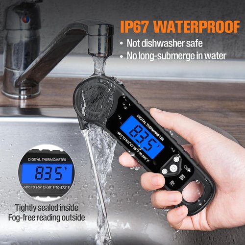 AMMZO Digital Meat Thermometer - Instant Read Food Thermometer for Cooking & Grilling | Essential Kitchen Gadget