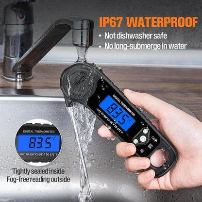 AMMZO Digital Meat Thermometer - Instant Read Food Thermometer for Cooking & Grilling | Essential Kitchen Gadget