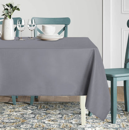 sancua Square Tablecloth - 54 x 54 Inch - Stain and Wrinkle Resistant Washable Polyester Table Cloth, Decorative Fabric Table Cover for Dining Table, Buffet Parties and Camping, Light Grey