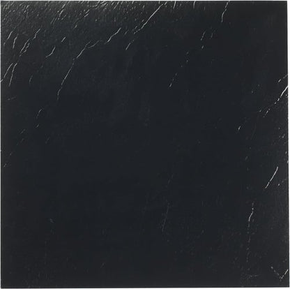 Achim Home Decor Nexus Self-Adhesive Vinyl Floor Tiles - 12" x 12", Black Pattern, Easy Peel & Stick for DIY Flooring