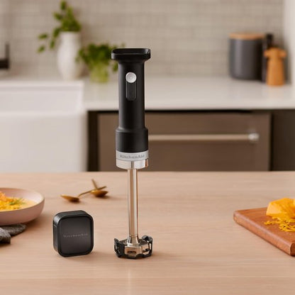 KitchenAid Go Cordless Hand Blender - Includes Battery, Sleek Black Matte Finish