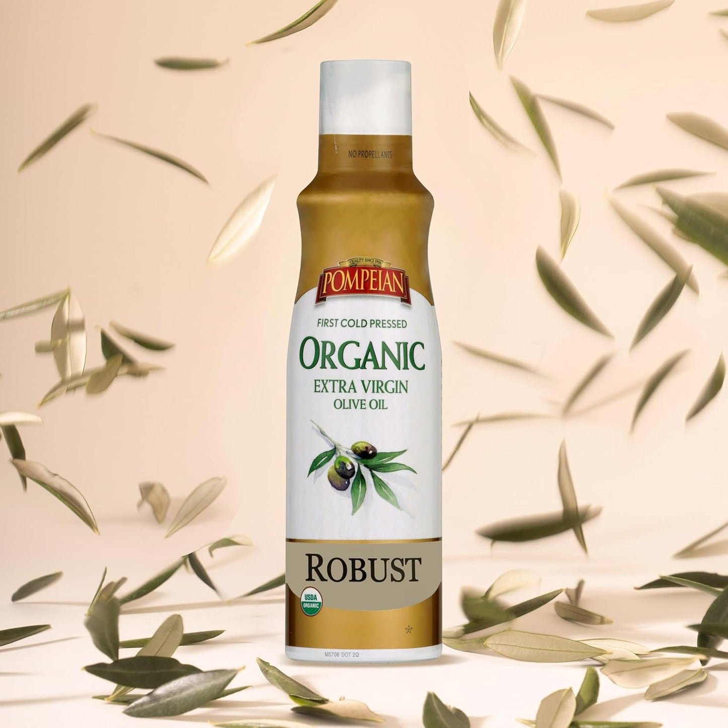 Pompeian Organic Extra Virgin Olive Oil Cooking Spray - Non-Stick, No Propellants, 5 Fl Oz