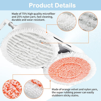 Skiennix Steam Mop Pads - 10 Pack Replacement for Shark S7001/S8201/S7000 Series - Enhanced Cleaning Performance