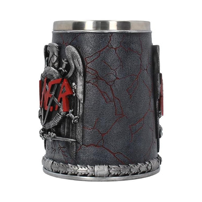 Slayer Tankard Mug 14cm - Nemesis Now Resin with Stainless Steel Insert, Black & Grey (Variation: Slayer )