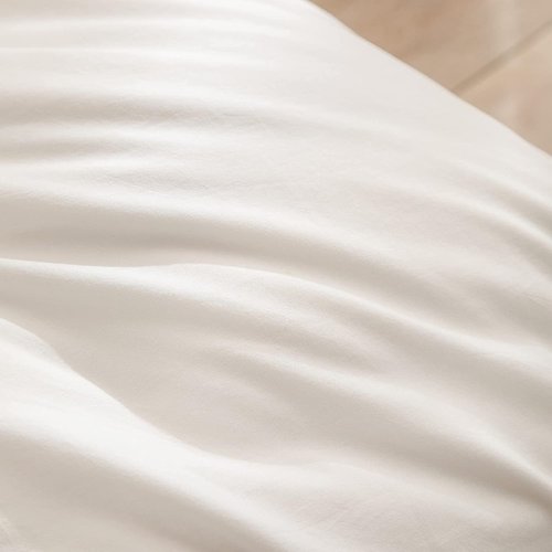 BESTOUCH Duvet Cover Set - 100% Washed Cotton for Soft Comfort | Chic Off-White Queen Size 3-Piece Bedding Set