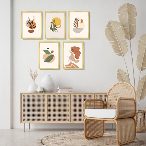 LaVie Home 9x12 Picture Frame for Wall Display, 9x12 Gold Picture Frame with HD Plexiglas, 9 x 12 Poster Frame 1 Pack, Display Frame for Vertical or Horizontal, Classic Collection