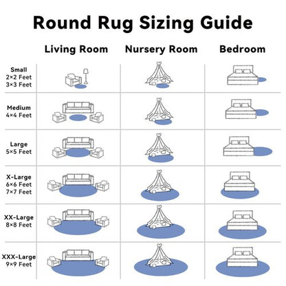 OLANLY Navy Blue Round Rugs for Bedroom - Machine Washable, 6 ft Circle Area Rugs for Living Room, Soft and Fluffy Shaggy Carpet for Teen Girls and Boys, Nursery Rooms, Dorms, Home Decor Aesthetic