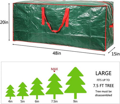 Christmas Tree Storage Bag | 2-Pack for Up to 7.5ft Trees - Durable, Waterproof with Reinforced Handles