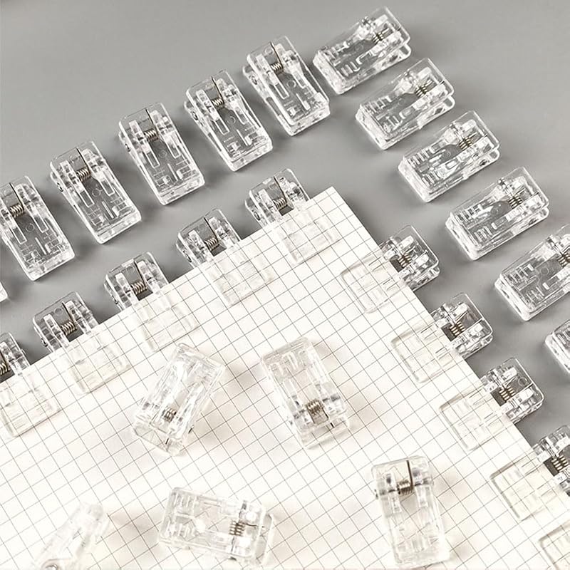 50 Pack Clear Clips for Photos - PVC Window & Wall Hanger Clamps, Multi-Purpose Clips for Christmas Lights, Posters, Papers