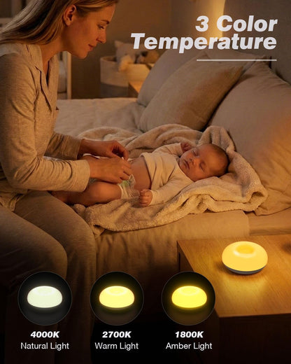 Skiennix Baby Night Light - Soft BPA-Free Egg Design with Dimming | Rechargeable & Portable for Nursery
