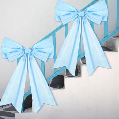Skiennix Large Blue Coquette Bow - 27.6 x 21.7 Inch Wall Decor for Birthdays & Showers