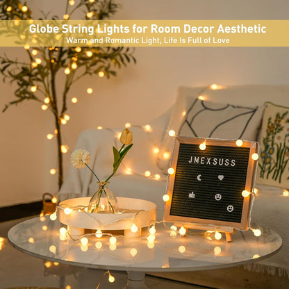 Skiennix 147ft Globe String Lights - Waterproof 300 LED Indoor/Outdoor Fairy Lights | Warm White for Holiday Decor