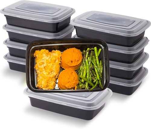 28oz Meal Prep Containers - 10-Pack Disposable Food Storage with Lids | Microwave & Dishwasher Safe