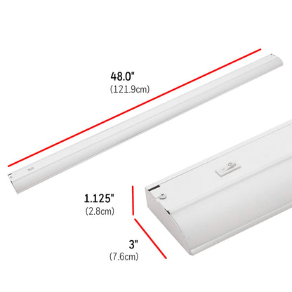 UltraPro 48 inch Hardwired Under Cabinet Lights, On/Off Only, 2700K Warm White, Under Cabinet Lighting, Under Counter Lights for Kitchen 44114