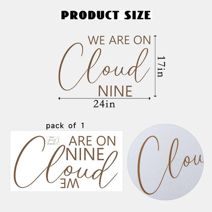 On Cloud Nine Wall Decal - Baby Shower & Bachelorette Party Decor | Engagement Photobooth Backdrop