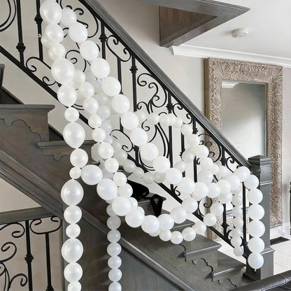 Skiennix White Linking Balloons - 100pcs 6 Inch Quick Link Balloons for Wedding & Party Decor