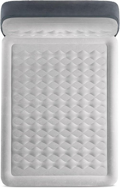 Intex Dura-Beam Deluxe Queen Air Mattress - 18-Inch Height with Built-in Pump & Plush Headboard | 2 Pack